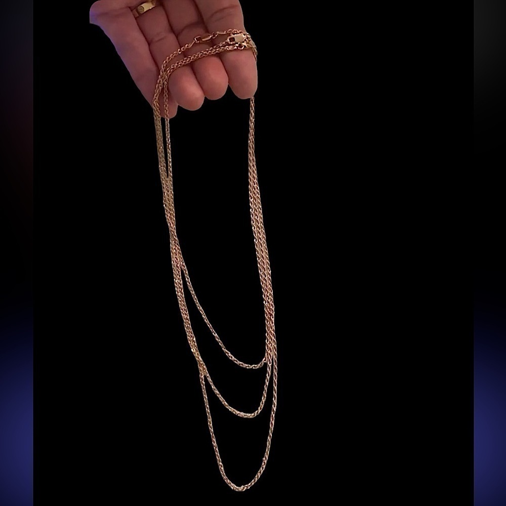 New 18k Italian Rose Gold Chain 16"